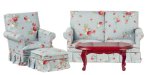 (image for) Blue Print Living Room Set - 4pc