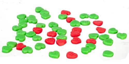 (image for) Red & Green Holiday Heart Cookies 50pc