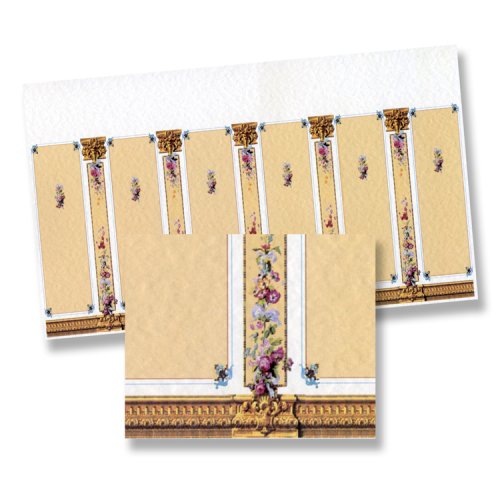 (image for) 1/2in Scale Villa Wallpaper Sheet 6pc