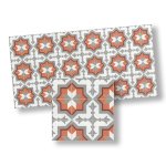 (image for) Orange & Gray Mosaic Floor Tile