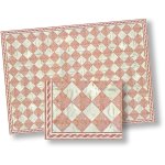 (image for) Pink & Beige Check Faux Marble Tile