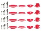 (image for) 4 Place Settings - Red - 40pc