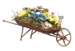 (image for) Wheelbarrow w/ Blue & Yellow Flowers