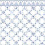 (image for) Wallpaper Dutch Tile Blue on White 3pc