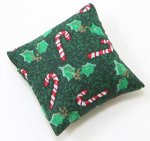 (image for) Green Candy Cane Patterned Throw Pillow