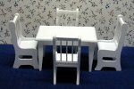 (image for) White Dining Room Set 5pc