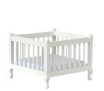 (image for) Wooden Playpen w/ Linens - White