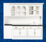 (image for) Kitchen Sink Counter Top & Cabinets Unit - White