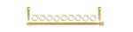 (image for) Large Curtain Rod 8in - Gold