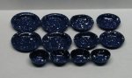 (image for) Blue Spatterware Dishes Set 12pc