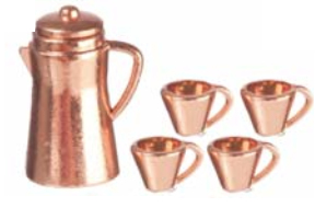 (image for) Copper Enamelware Coffee Set 5pc