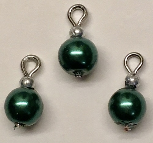 (image for) Green Pearl Ball Ornament 3pc