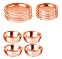 (image for) Copper Enamelware Dishes 12pc