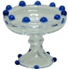 (image for) Glass Cake Plate with Blue Accents