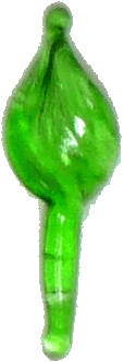 (image for) Green Glass Flame Topper