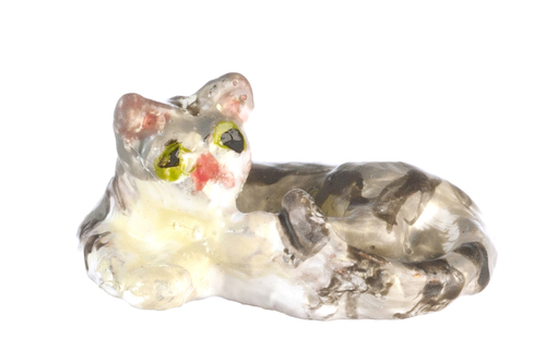 (image for) 1/4in Scale Cat Laying Down Gray