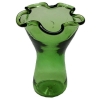 (image for) Green Glass Ruffled Vase