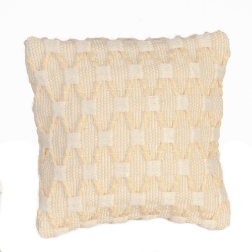 (image for) Throw Pillow Ecru Basket Weave