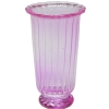 (image for) Ridged Glass Pink Pedestal Vase