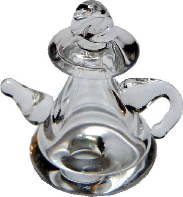 (image for) 1/2in Scale Clear Glass Teapot