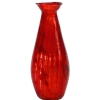 (image for) Ridged Red Glass Bud Vase