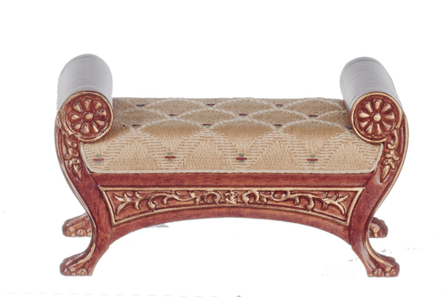 (image for) 16th Century French Sleigh Stool - Walnut