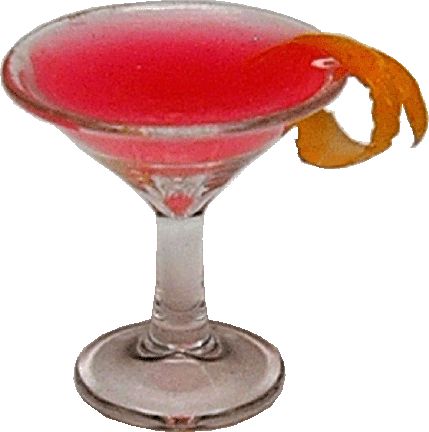 (image for) Cosmopolitan Cocktail w/ Lemon Twist