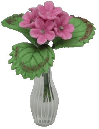 (image for) Pink Geranium in Clear Vase