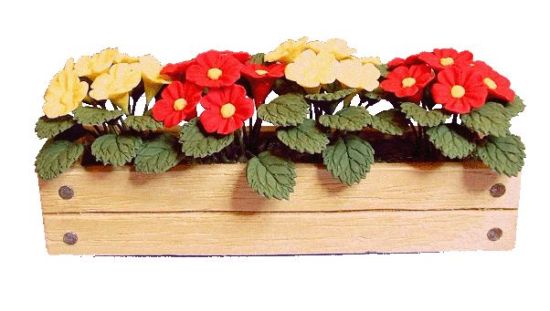 (image for) Flowers in Window Box Red & Yellow