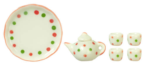 (image for) Ceramic Tea Set Dotted 7pc