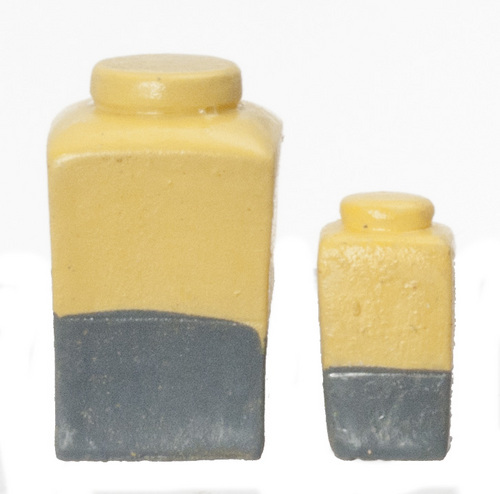 (image for) Resin Jars Yellow / Gray 2pc