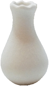 (image for) Unglazed White Fluted Vase