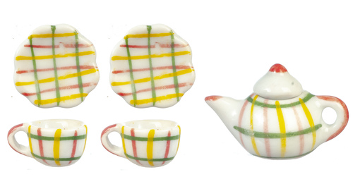 (image for) Tea Set Green/ Yellow/ Red 6pc