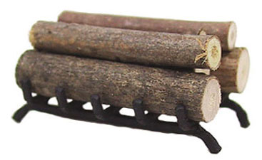 (image for) Fireplace Grate w/ Logs - Black