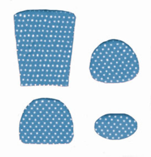 (image for) Cushion Kit Blue w/ White Polka Dots