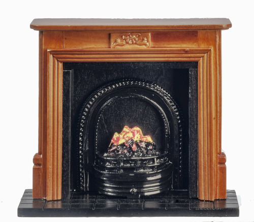 (image for) Fireplace w/ Insert - Walnut