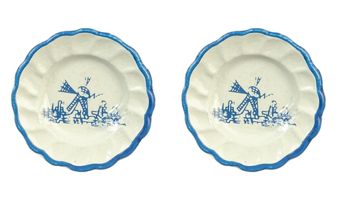 (image for) Blue Delft Plates Metal 2pc