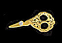 (image for) Brass Engraved Embroidery Scissors