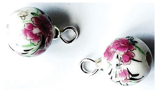 (image for) Round Floral Ornaments Set 2pc