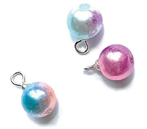 (image for) Round Opalescent Ornaments Set 3pc