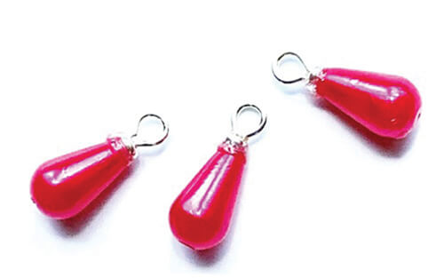 (image for) Red Teardrop Ornaments Set 3pc