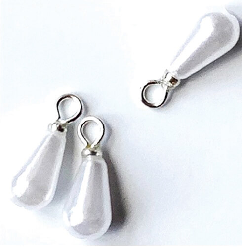 (image for) White Teardrop Ornaments Set 3pc