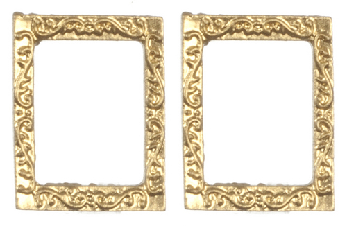 (image for) Small Rectangle Picture Frame Gold 2pc