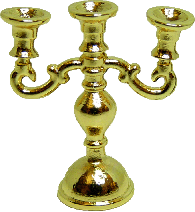 (image for) 3 Arm Gold Candelabra