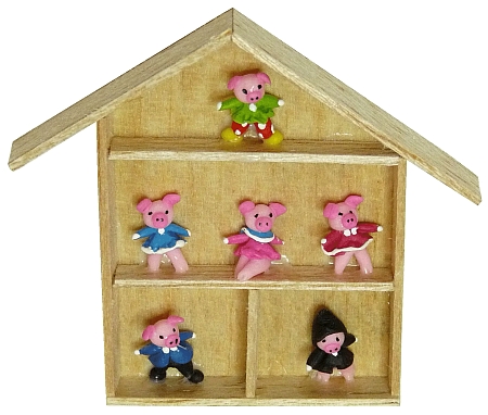 (image for) Pink Pig Collection Shadowbox