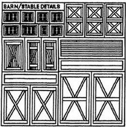 (image for) 1/2in Scale Barn & Stable Detail Sheet