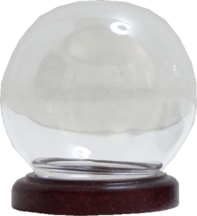 (image for) Snowglobe Display on Wood Base