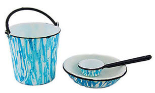 (image for) Pail Dipper & Basin - Flow Blue