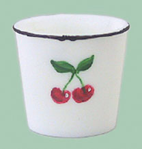 (image for) Oval Waste Can - Cherries