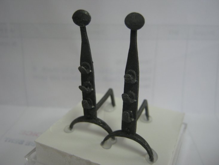 (image for) Andirons w/ Spit Hooks - 2pc